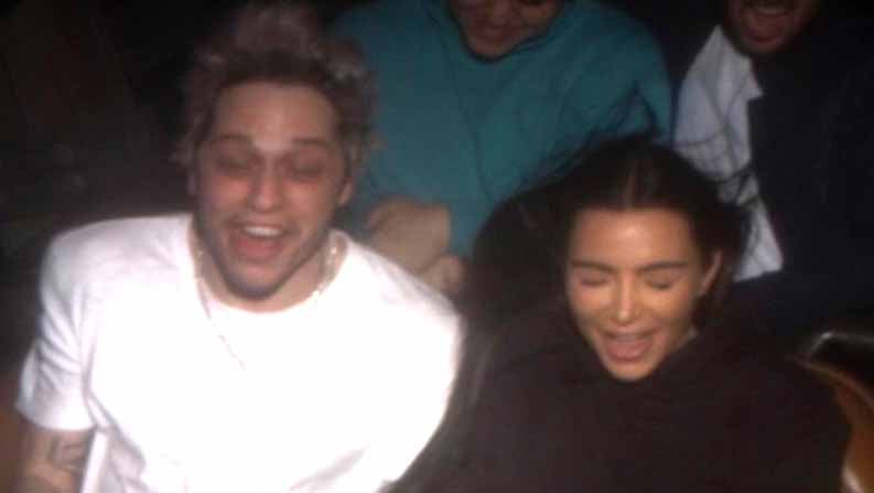 Kim Kardashian Clutches Pete Davidson s Hand During Knott s Scary